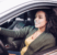 Woman behind the wheel in car