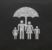 Drawing of a family under an umbrella