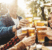 Group of friends with glasses of beer