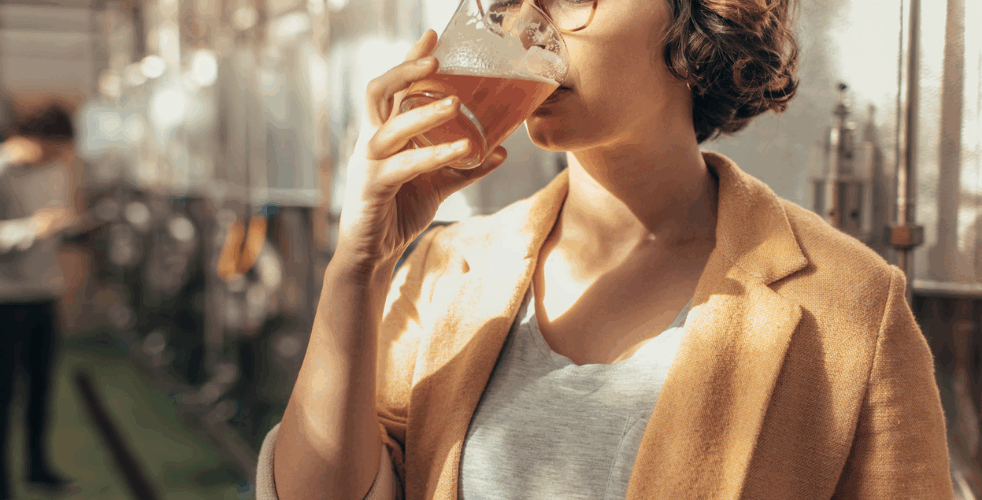 Screenshot 2025-12-01 at 1.18.02 PM woman drinking some craft beer